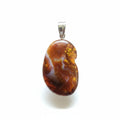 Fire Agate Oval Cabochon Pendant