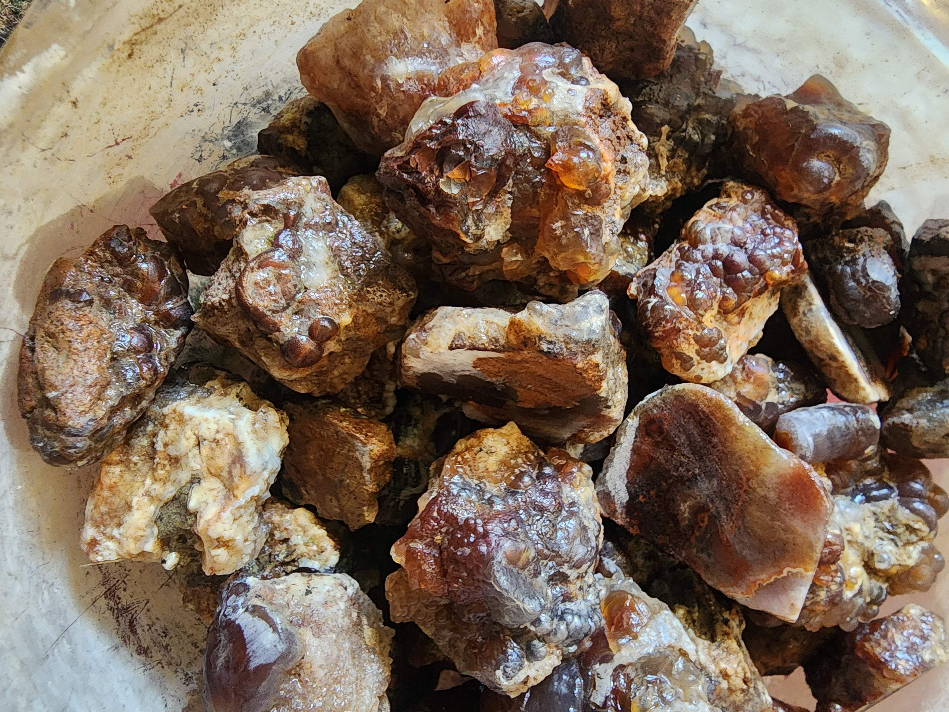 Kilo of All-Natural Sustainably mined Aguascalientes Fire Agate Mixed batch direct from mine
